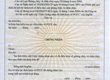 Giấy chứng nhận đủ điều kiện