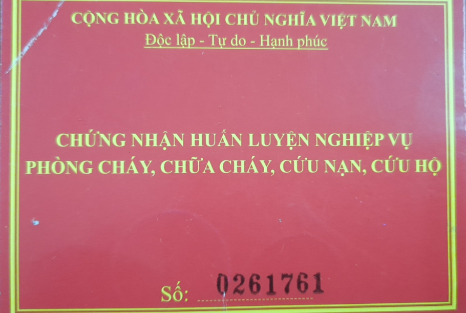 Chứng nhận huấn luyện