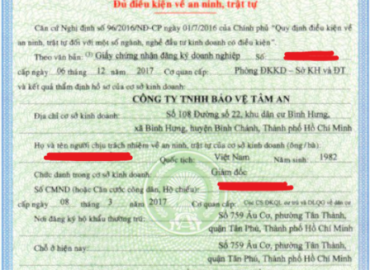 giấy an ninh trật tự